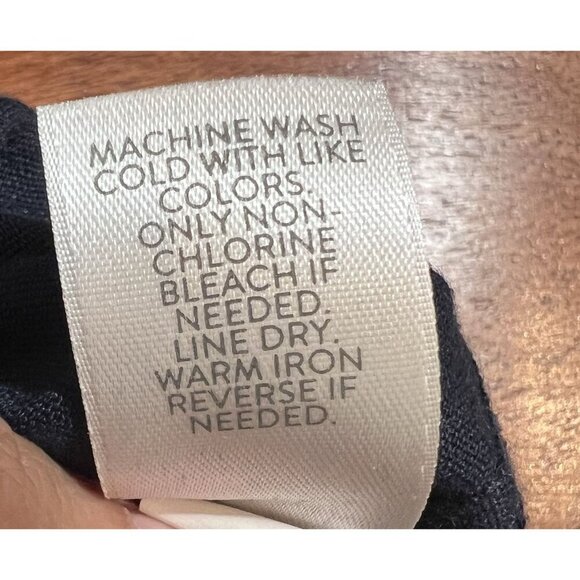 J. Jill Pants XL Tall Navy Stretch Linen Slim Leg Crop Side Zip Button - Picture 8 of 8